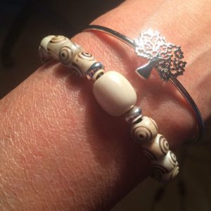 bracelet os crotale olive blanche 9