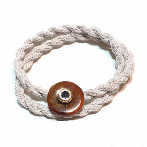 arte povera-bracelet corde-coton et corne -05